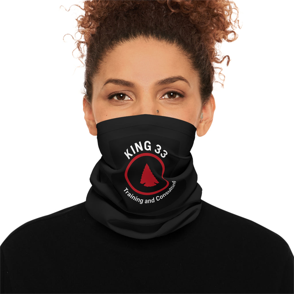 King 33 Arrowhead Neck Gaiter – Lightweight Red Arrowhead Face Scarf